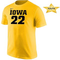 Iowa Hawkeyes Youth Caitlin Clark Gold Tee