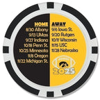 Iowa Hawkeyes 2025 Football Schedule Poker Chip