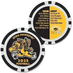 Iowa Hawkeyes 2025 Football Schedule Poker Chip