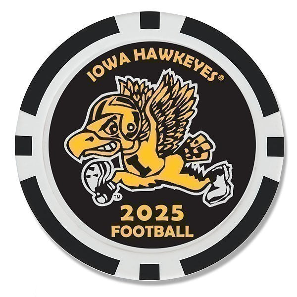 Iowa Hawkeyes 2025 Football Schedule Poker Chip