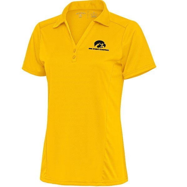 Iowa Hawkeyes Women's Gold Tribute Basketball Polo