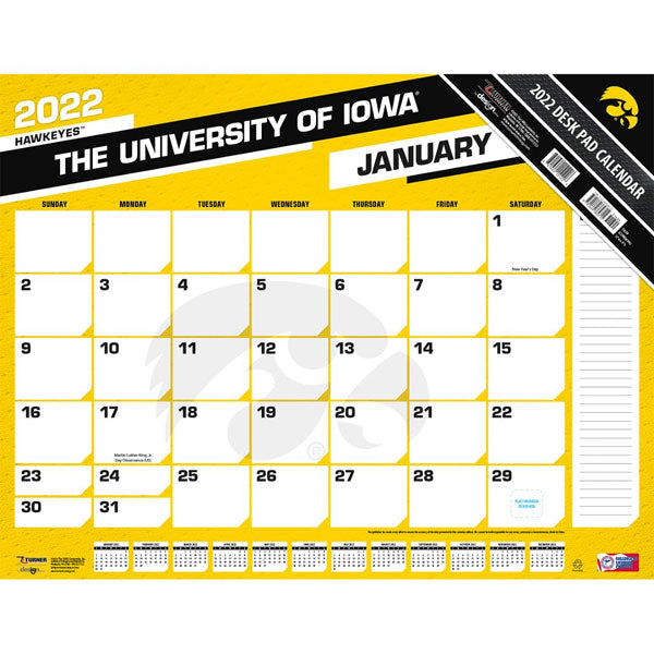 Iowa Hawkeyes 2022 Desk Calendar