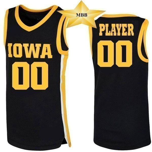 Iowa Hawkeyes MBB Basketball Black Player Jersey