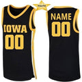 Iowa Hawkeyes Youth Custom Black Basketball Jersey