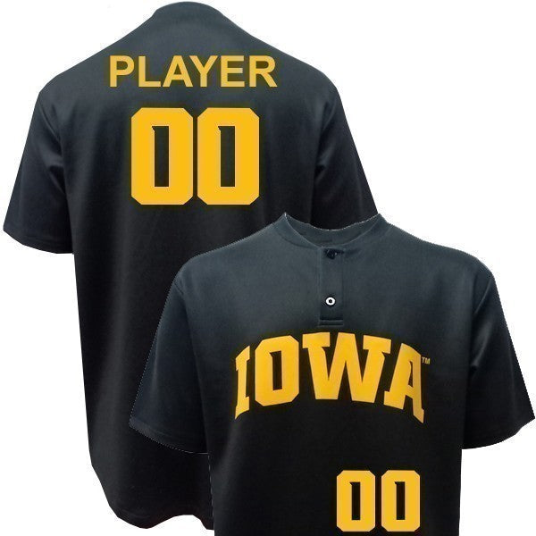 Iowa Hawkeyes Baseball Black Player Jersey