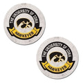 Iowa Hawkeyes Circle Logo Car Coaster Set