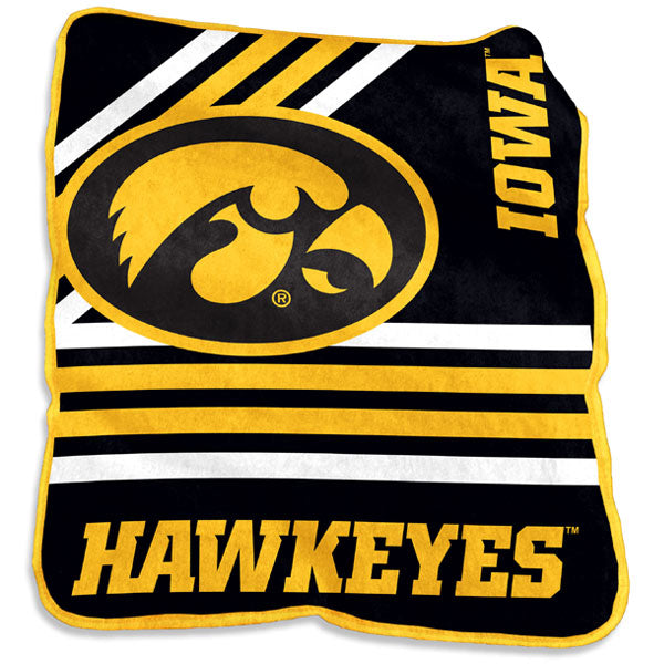 Iowa Hawkeyes Raschel Stripe Throw