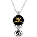 Iowa Hawkeyes Mirror Charm w/ Logo