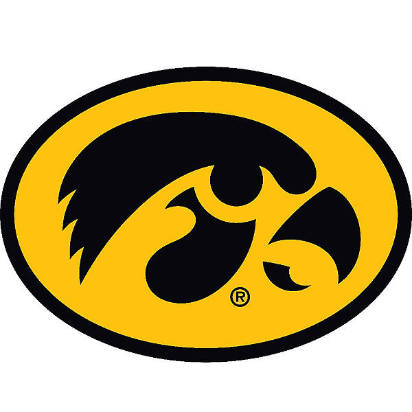 Iowa Hawkeyes Oval Tigerhawk Decal