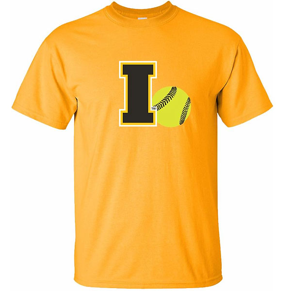 Iowa Hawkeyes Softball I Logo Ball Tee