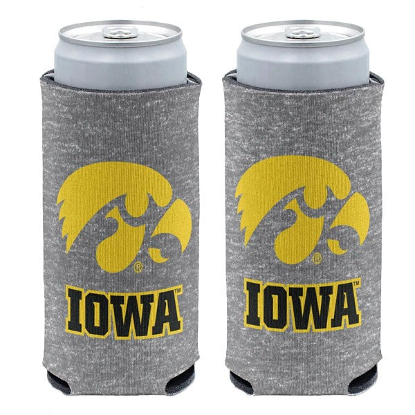 Iowa Hawkeyes 12oz Heathered Slim Can Cooler