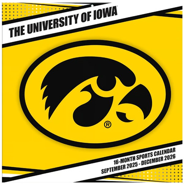 Iowa Hawkeyes 2026 Wall Calendar