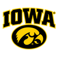 Iowa Over Tigerhawk Decal 3X2