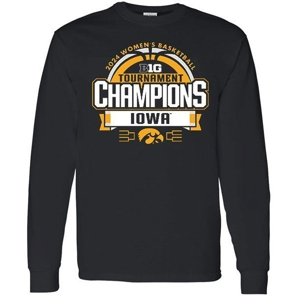 Iowa Hawkeyes Women's Basketball B1G Tournament Champions Tee - Long Sleeve