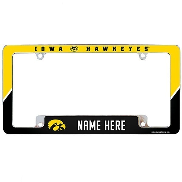 Iowa Hawkeyes Personalized Chrome Frame