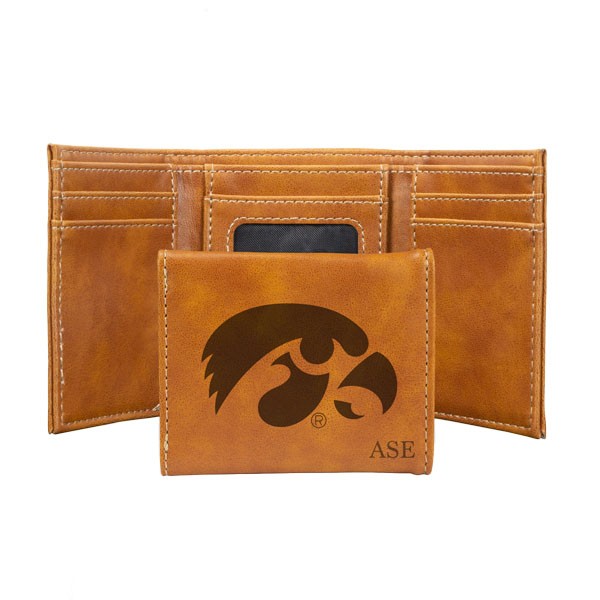 Iowa Hawkeyes Personalized Trifold Wallet