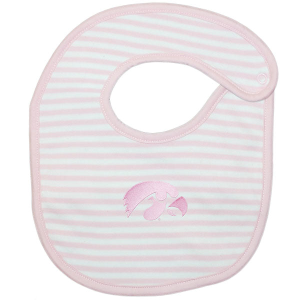 Iowa Hawkeyes Pink Baby Bib