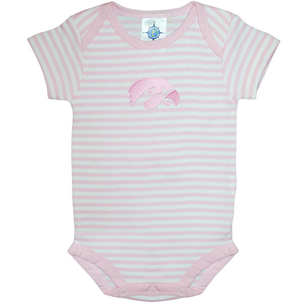 Iowa Hawkeyes Infant Pink Striped Onsie