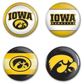 Iowa Hawkeyes Button 4-pack