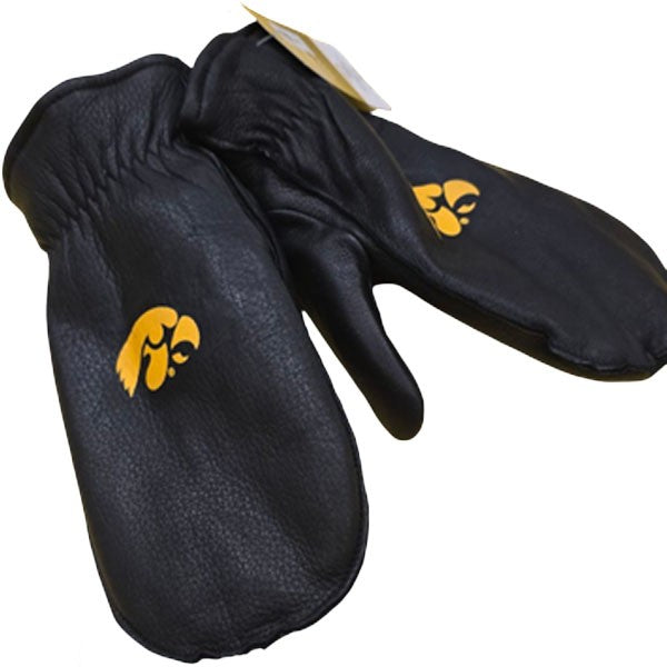 Iowa Hawkeyes Deerskin Lined Mittens