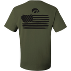 Iowa Hawkeyes Military Green Flag Tee