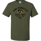 Iowa Hawkeyes Military Green Flag Tee