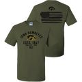 Iowa Hawkeyes Military Green Flag Tee
