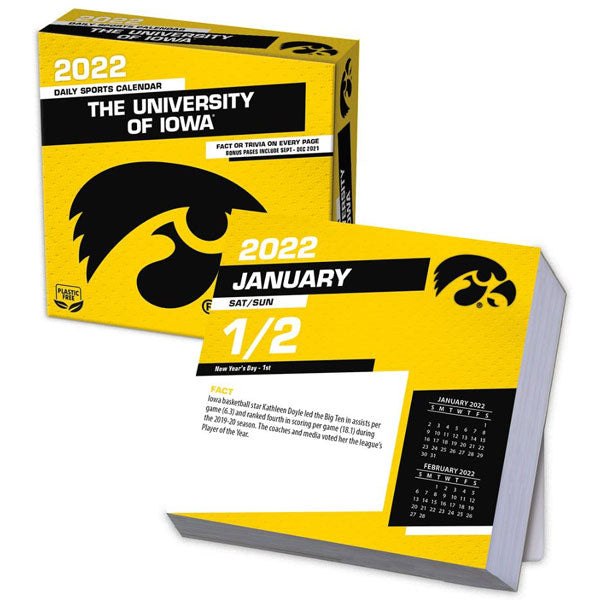 Iowa Hawkeyes 2022 Box Calendar