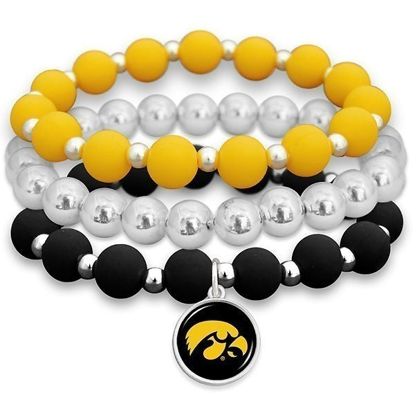 Iowa Hawkeyes Amanda Silicone Bracelet Stack