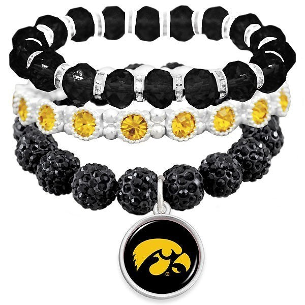 Iowa Hawkeyes Amanda Crystal Bracelet Stack