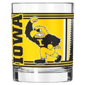 Iowa Hawkeyes Hero Rocks Glass