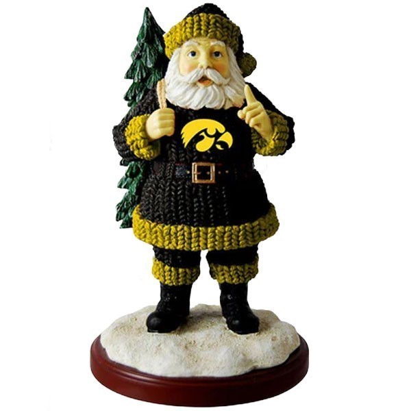 Iowa Hawkeyes Tabletop Santa