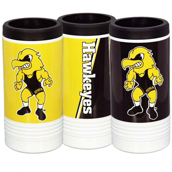 Iowa Hawkeyes Wrestling Slim Split Style Can Coozie
