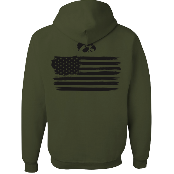 Iowa Hawkeyes Military Green Flag Hood