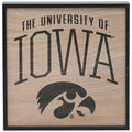 Iowa Hawkeyes Wood Black Block