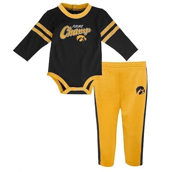 Iowa Hawkeyes Infant Little Kicker Creeper Set