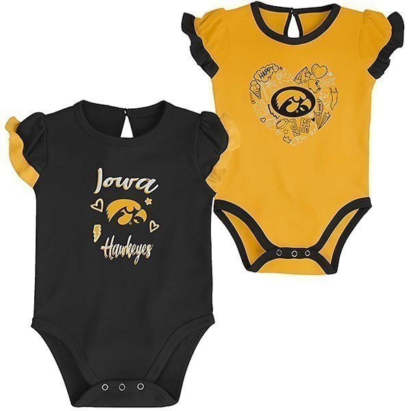 Iowa Hawkeyes Infant Too Much Love Creeper Set