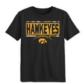 Iowa Hawkeyes Boys 4-7 Camo Football Tee