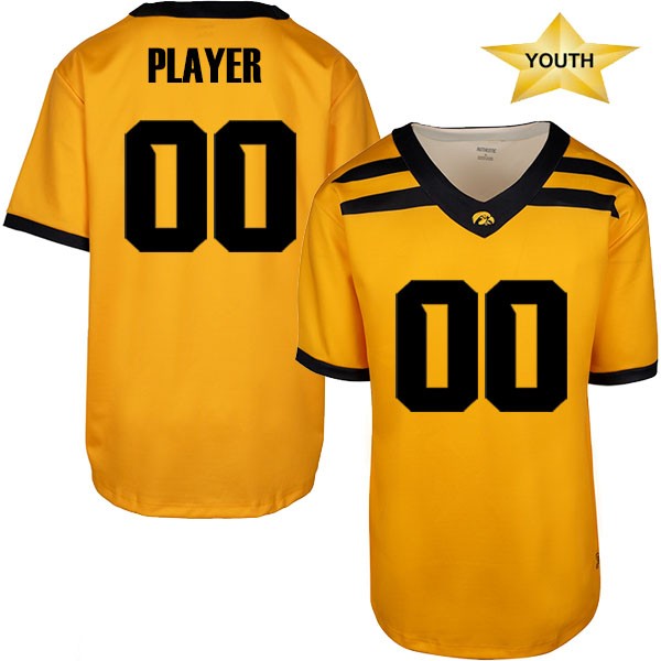Iowa Hawkeyes Youth Football Gold Player Jersey