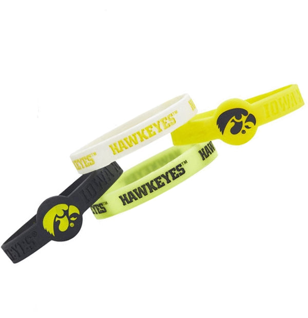 Iowa Hawkeyes Silicone Bracelet (4-Pack)