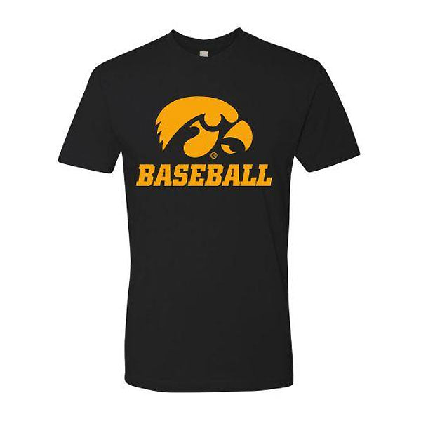 Iowa Hawkeyes Baseball Basic Logo Tee (Black)