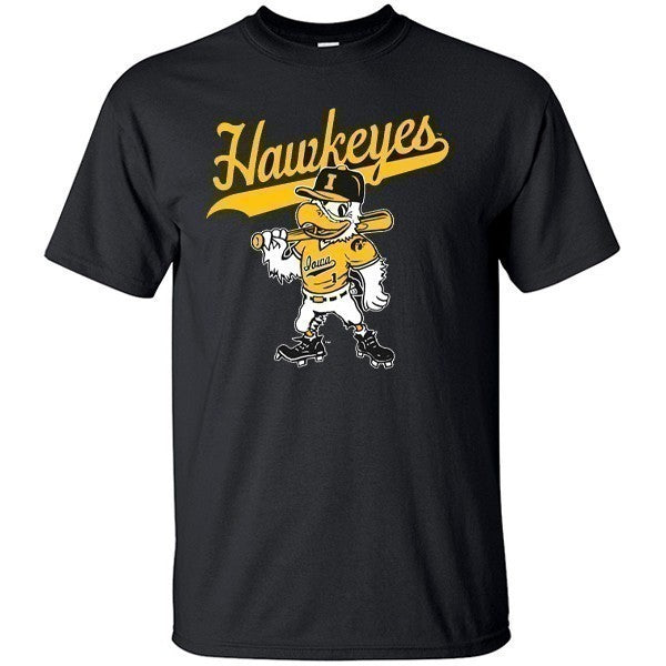 Iowa Hawkeyes Baseball Batting Herky Tee