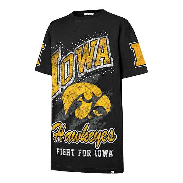 IOWA HAWKEYES WOMEN'S GEMSTONE SWASH T-SHIRT DRESS
