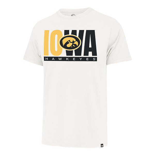 IOWA HAWKEYES BLOCK TEXT FRANKLIN TEE