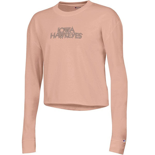 Iowa Hawkeyes Women's Peach Long Sleeve Tee