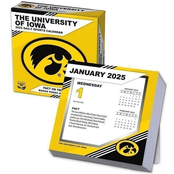 Iowa Hawkeyes 2025 Box Calendar