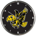 Iowa Hawkeyes Flying Herky Chrome Clock