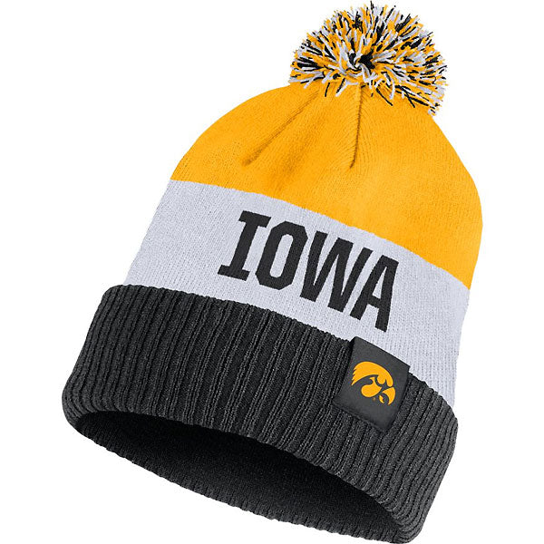 Iowa Hawkeyes Striped Beanie Stocking Hat