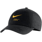 Iowa Hawkeyes H86 Swoosh Black Hat