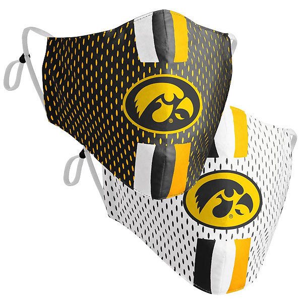 Iowa Hawkeyes College Mask - 2 Pack